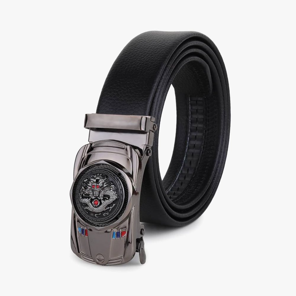 Just Style Men Black Artificial Leather Belt – Image 2