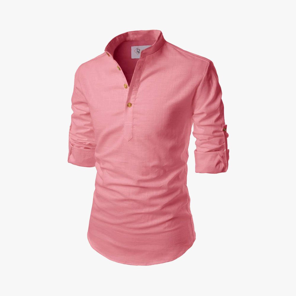 Men Solid Pure Cotton Straight Kurta For Men – Image 8