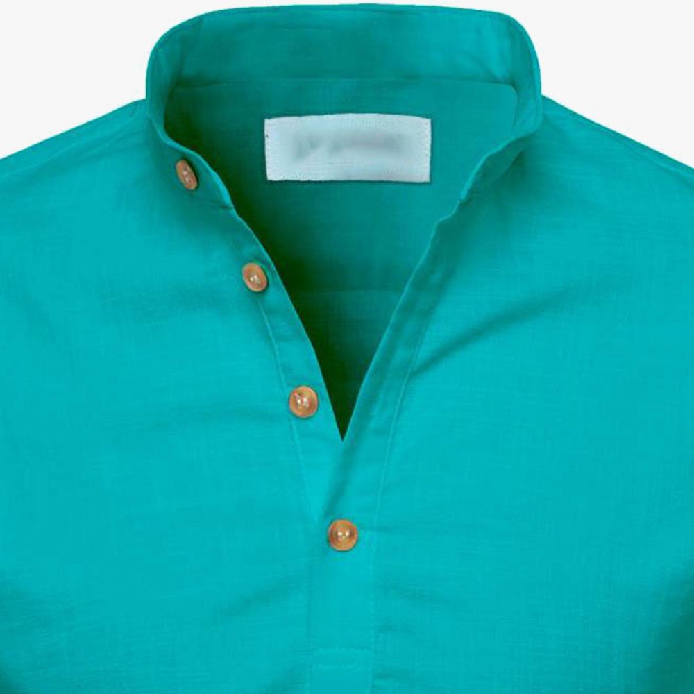 Men Solid Pure Cotton Straight Kurta For Men – Image 4