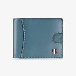 Faux Leather Casual Blue Wallet For Men